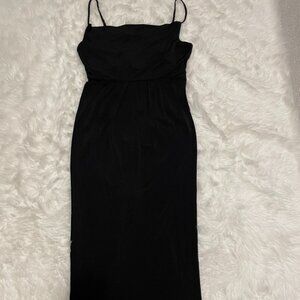 Victoria's Secret Black Midi Slip Dress Large